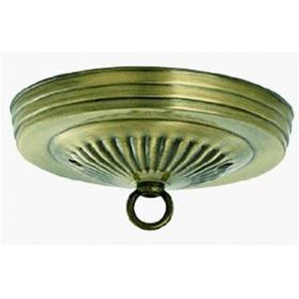 Antique Brass Finish Canopy Kit Ribbed