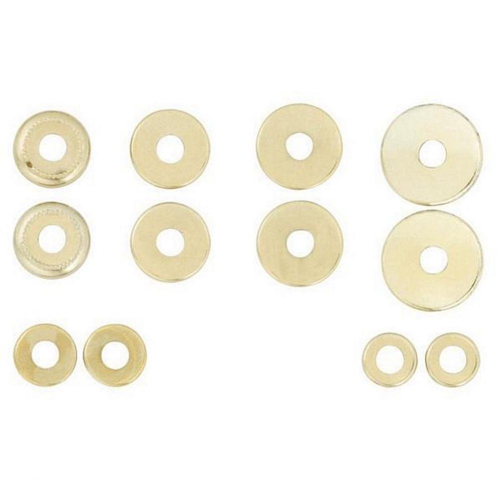 12 Assorted Brass Finish Check Rings