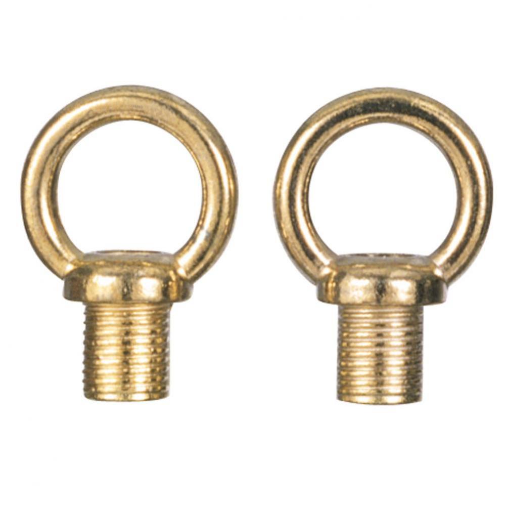2 Male Brass Finish Loops