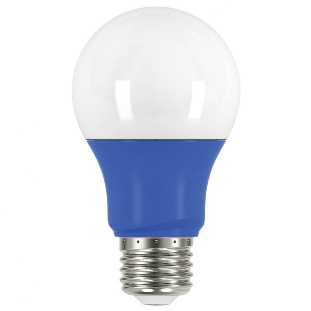 2 watt; A19 LED; Blue when lit; Medium base; 120