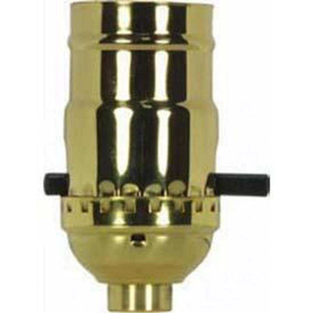 Polished Solid Brass Push Thru Socket 1/8 Cap