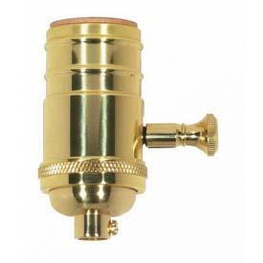 Polished Cast Brass 150 W Dimmer 1/8