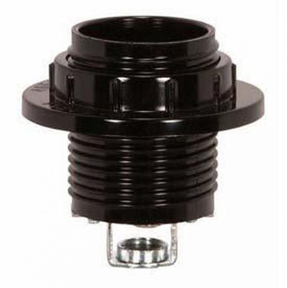 Black Phenolic Medium Base Threaded