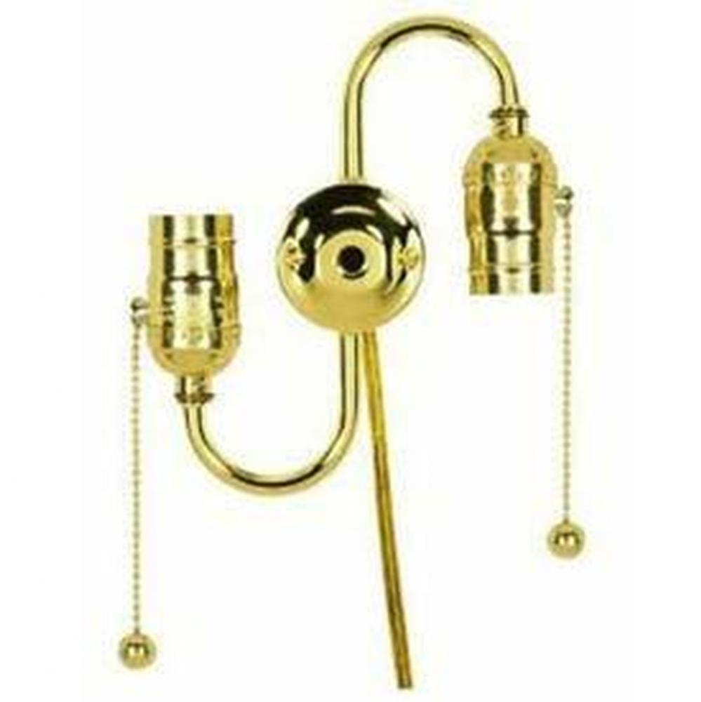 Brite Gilt S Cluster with Pull Chain Socket 1