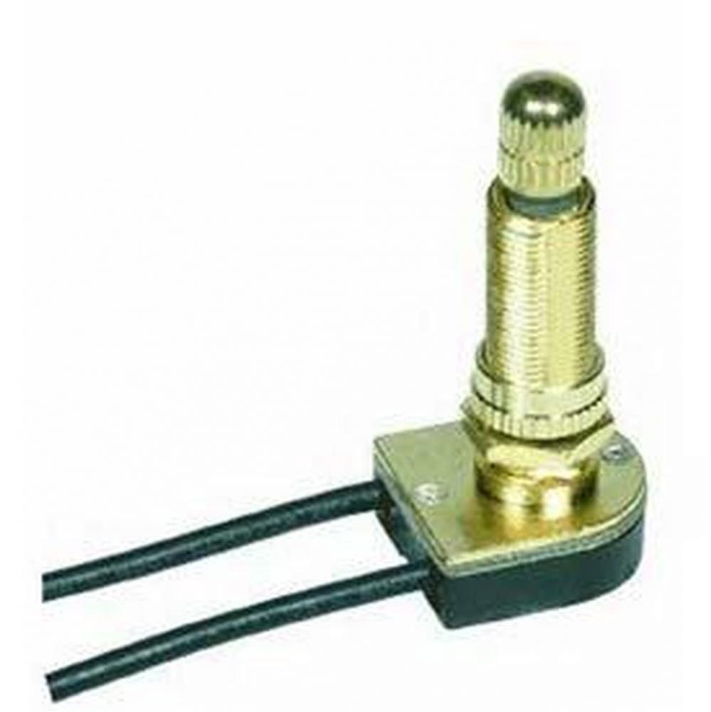 Brass Finish On/Off Rotary Switch 1-1/8''