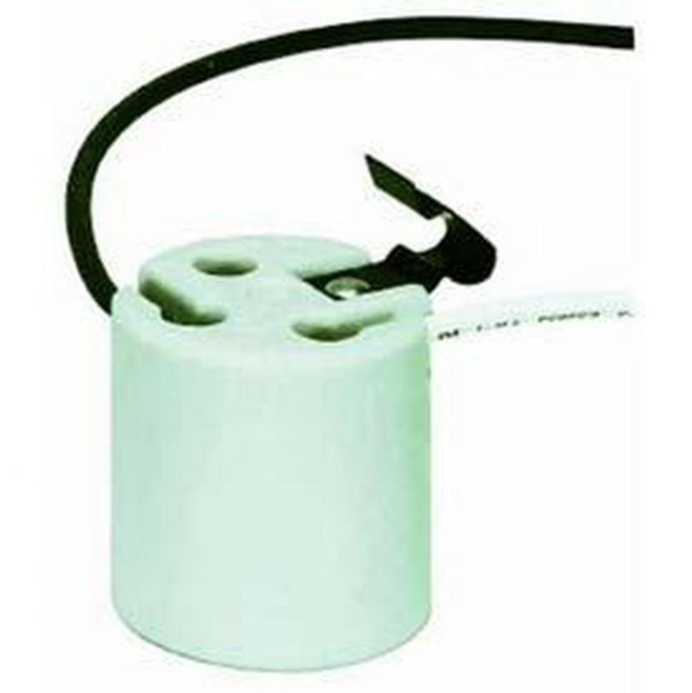 Porcelain Socket with Snap with 12-1/2'' Leads