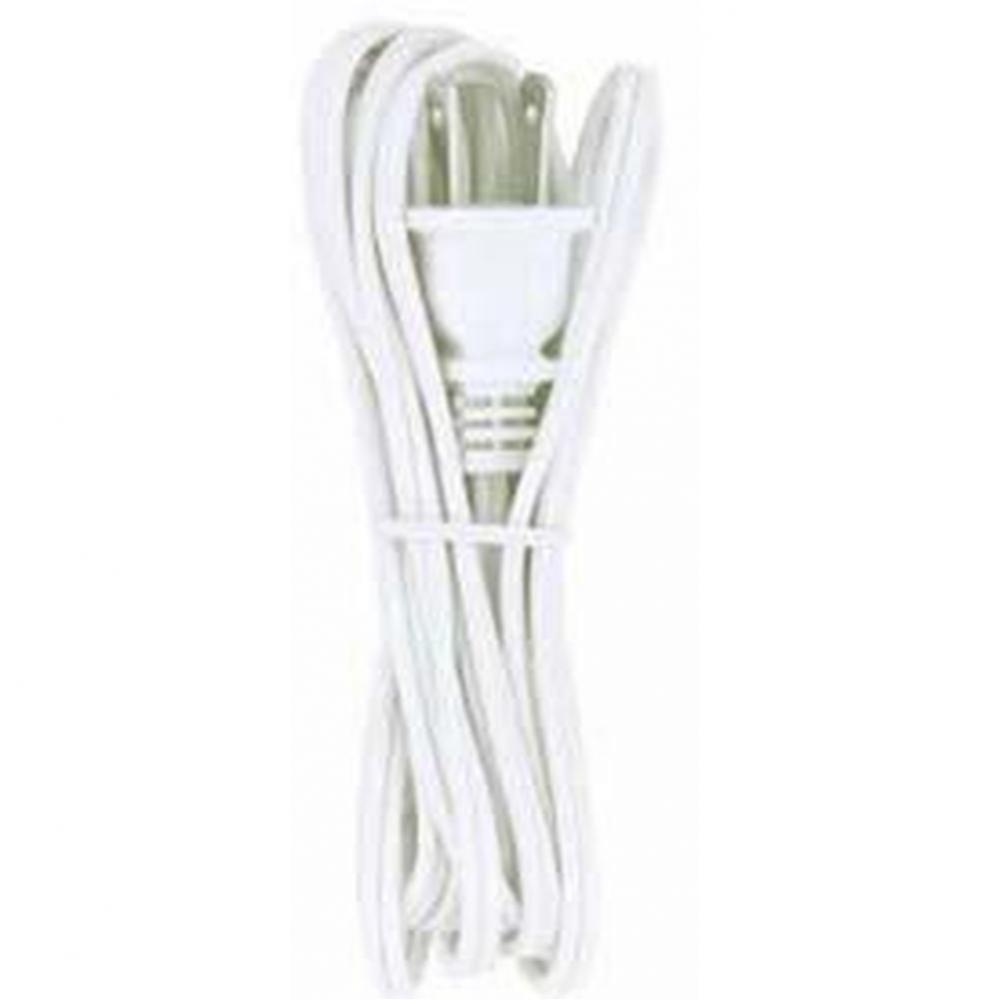 8 ft White Cord Set with Molded Plug