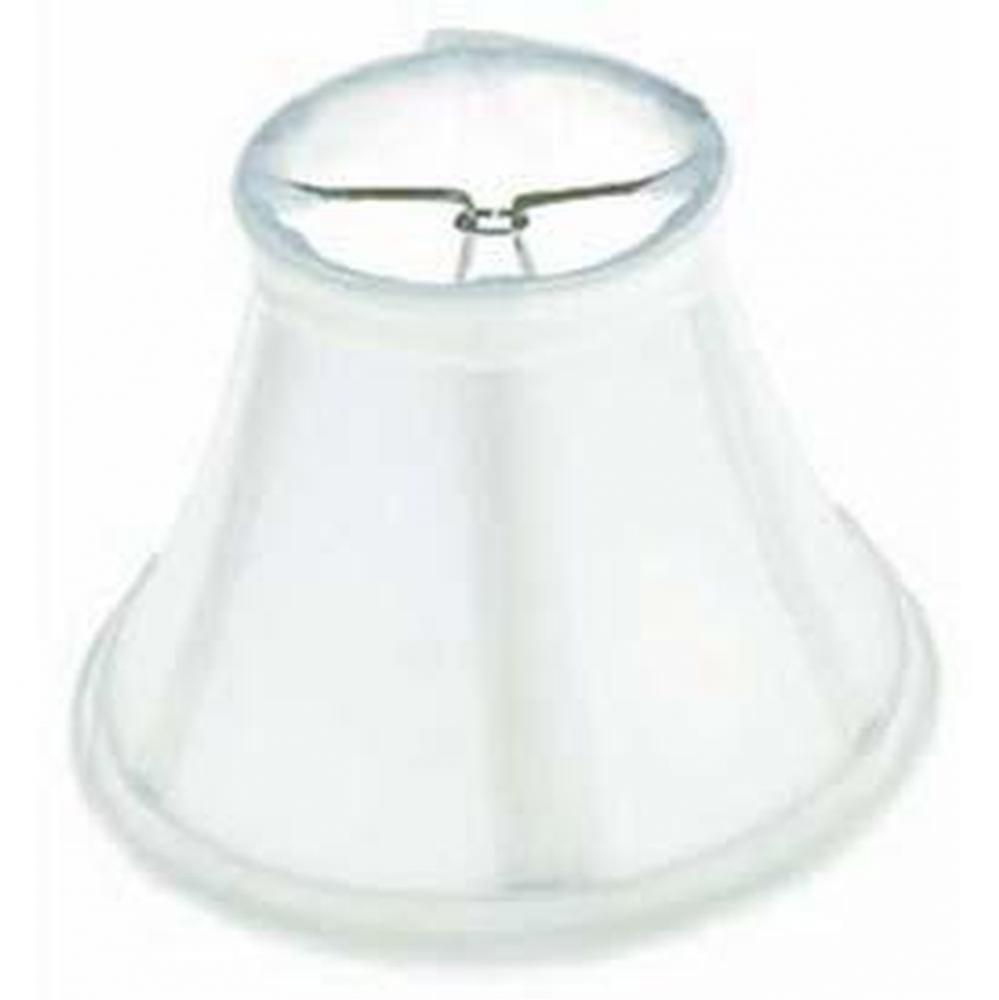 White Silk Bell Clip On Shade