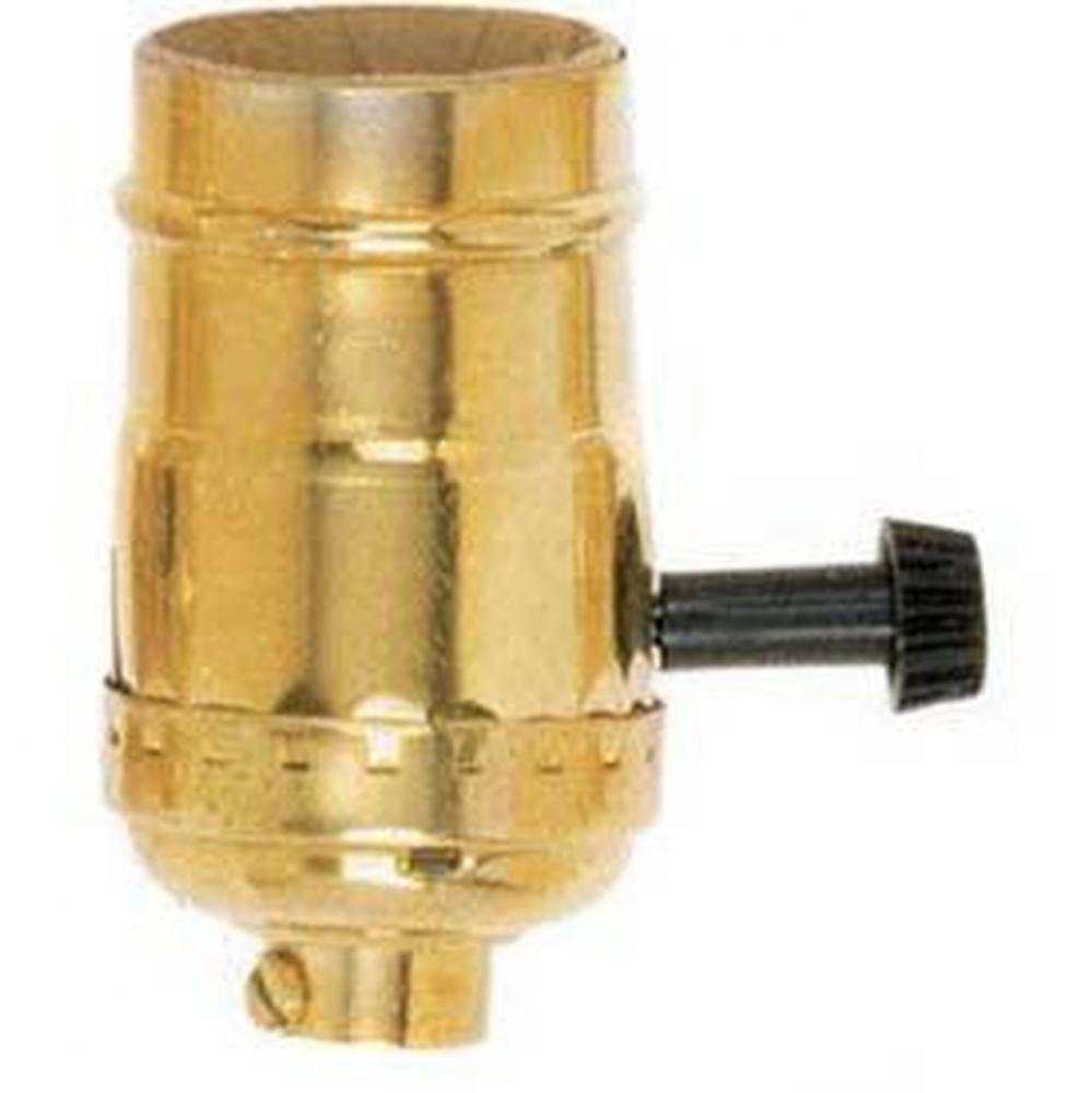 Solid Brass pl 3term 2 Circ Turn Knob Socket