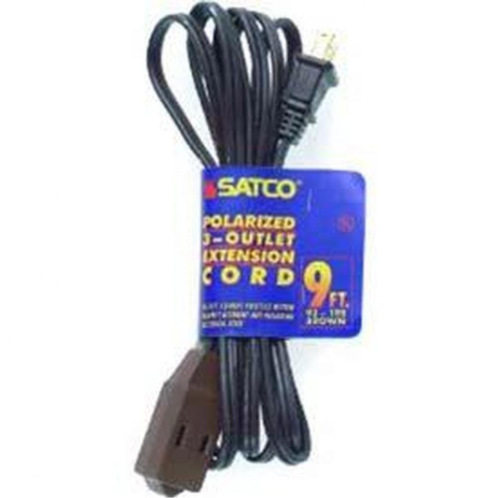9 ft Brown Extension Cord 16/2