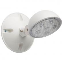 Satco 67-136 - Remote Emergency Light, Low-Voltage Backup, Single Head, White Finish, Wet Location Rated