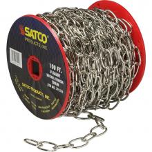 Satco 79-210 - 100 ft Reel Chain Nickel 8 ga