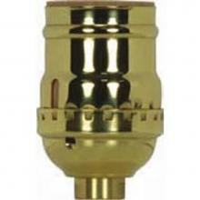 Satco 80-1038 - Polished Solid Brass Short Keyless Socket 1/8