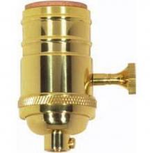 Satco 80-1051 - Polished Nickel Cast Brass 3 Way Socket 1/4