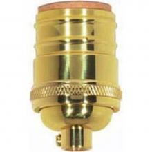 Satco 80-1056 - Polished Cast Brass Short Keyless Socket