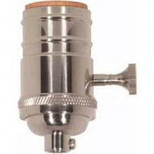 Satco 80-1060 - Polished Cast Brass On/Off Turn Knob Socket