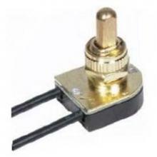 Satco 80-1124 - Brass Finish Push On/Off Switch 6''