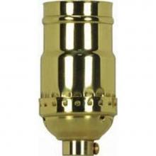 Satco 80-1175 - Polished Solid Brass 3-Way Keyless with Ss