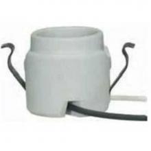 Satco 80-1263 - Medium Base Porcelain Socket with Metal Snap