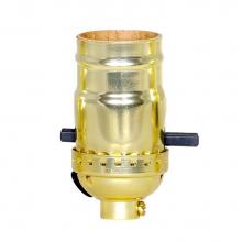 Satco 80-2137 - Brite Gilt On/Off Push Socket with Side