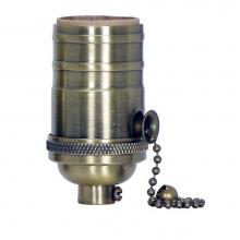 Satco 80-2210 - Reg Antique Brass Pull Chain Cast Brass