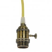 Satco 80-2435 - Reg Ant 4 Pc Solid Brass On/Off Turn Knob