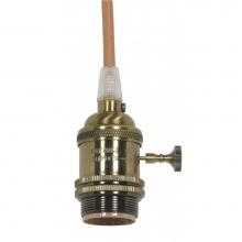 Satco 80-2436 - Reg Ant 4 Pc Solid Brass On/Off Turn Knob