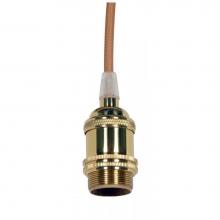 Satco 80-2459 - Polished Brass 4 Pc Solid Brass Keyless Socket