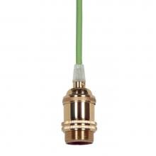 Satco 80-2460 - Polished Brass 4 Pc Solid Brass Keyless Socket