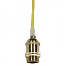 Satco 80-2461 - Polished Brass 4 Pc Solid Brass Keyless Socket