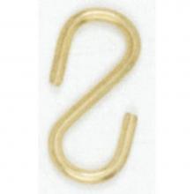 Satco 90-009 - Medium ''S'' Hook Brass Plated