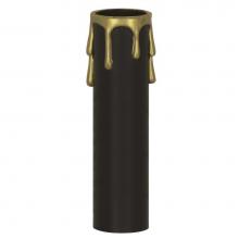 Satco 90-1513 - 2'' Ed. Candel Cover Black/Gold Drip D