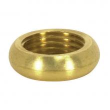 Satco 90-1634 - Round Beaded Locknut Brass 1/8