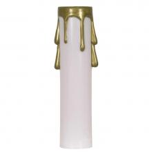Satco 90-372 - 4'' White/Gold Drip Candelabra Candle