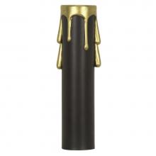 Satco 90-374 - 4'' Black/gold Drip Candelabra Candle