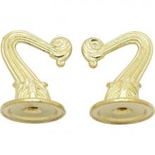 Satco 90-450 - 2 Brass Finish Hooks and Hdwr