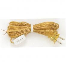 Satco 90-723 - 8 ft Clr Gold Cord Set with Switch