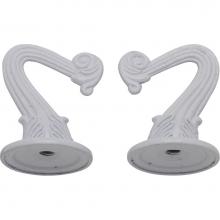 Satco 90-770 - Two White Finish Metal Hook and Hard