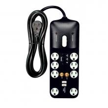 Satco 91-234 - Black 8 Outlet Surge Protector