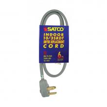 Satco 93-5028 - 6 ft 10/3 Srdt Gray Flat Dryer