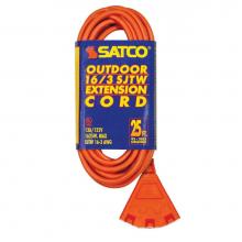 Satco 93-5053 - 25 ft 16/3 Sjtw Orange Outdoor