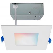 Satco S11561 - 9 Watt; LED Direct Wire; Low Profile Downlight; 4 Inch Square; Starfish IOT; Tunable White and RGB