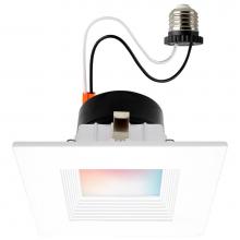 Satco S11569 - 10.5 Watt; LED Retrofit Downlight; 4 Inch Square; Starfish IOT; RGB and Tunable White; 120 Volt; 9