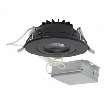 Satco S11619 - 12 W LED Direct Wire Downlight, Gimbaled, 4'', 3000K, 120 V, Dimmable, Round, Remote Dri