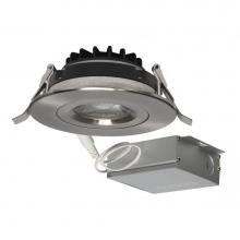 Satco S11620 - 12 W LED Direct Wire Downlight, Gimbaled, 4'', 3000K, 120 V, Dimmable, Round, Remote Dri