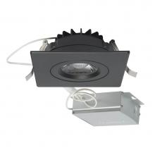Satco S11622 - 12 W LED Direct Wire Downlight, Gimbaled, 4'', 3000K, 120 V, Dimmable, Square, Remote Dr