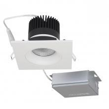 Satco S11627 - 12 W LED Direct Wire Downlight, Gimbaled, 3.5'', 3000K, 120 V, Dimmable, Square, Remote