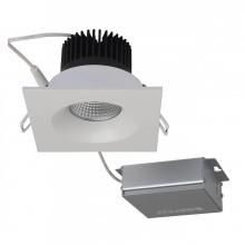 Satco S11633 - 12 W LED Direct Wire Downlight, 3.5'', 3000K, 120 V, Dimmable, Square, Remote Driver, Wh