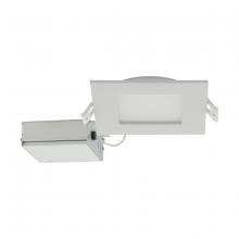 Satco S11829 - 10 W LED Direct Wire Downlight, Edge-lit, 4'', CCT Selectable, 120 V, Dimmable, Square,