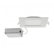 Satco S11830 - 12 W LED Direct Wire Downlight, Edge-lit, 6'', CCT Selectable, 120 V, Dimmable, Square,